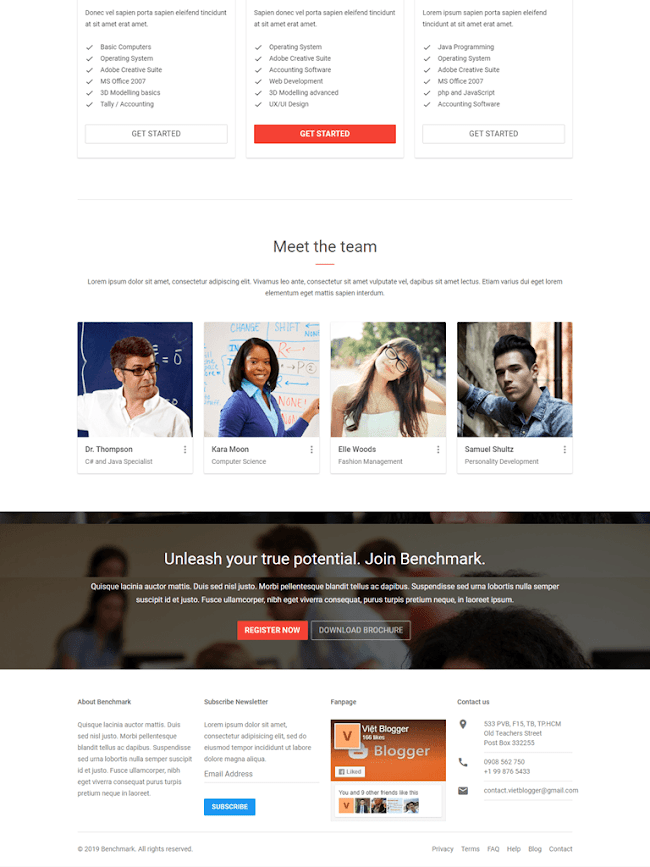 Landing Blogspot giáo dục giới thiệu khóa học online